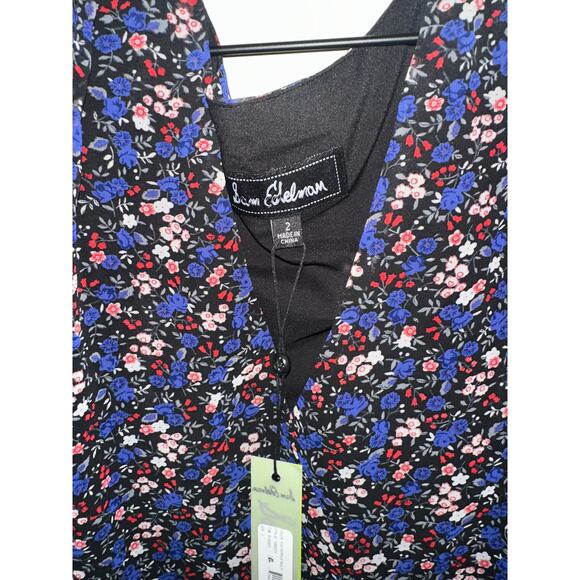 NWT Sam edelmans Ditsy-Print Ruched Midi Dress sz 2 - Picture 4 of 6